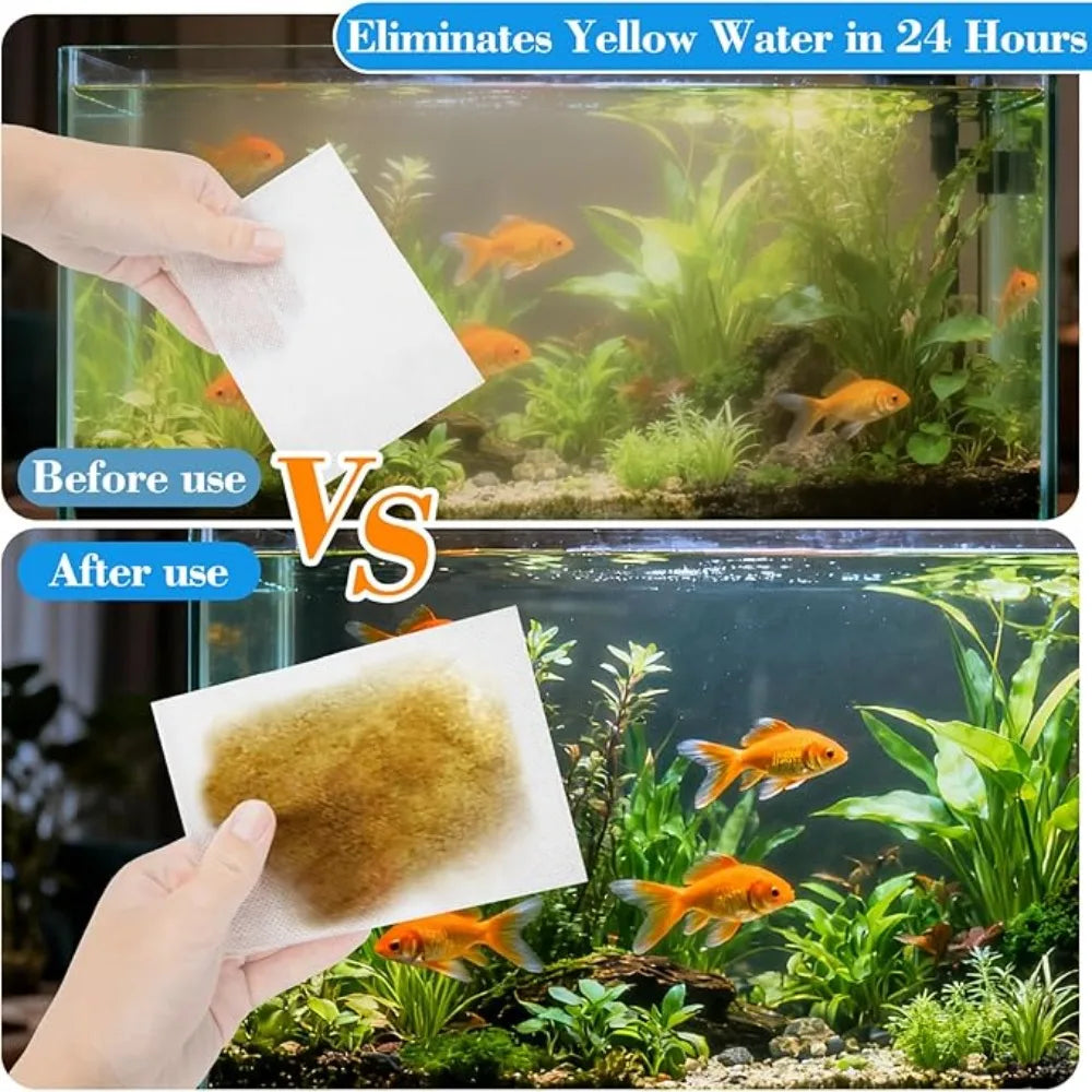 50-Pack Aquarium Filter Paper – Non-Woven Water Purification Pads