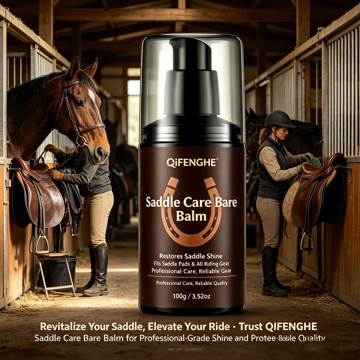Saddle Care Balm 100g – Shine Restorer for Riding Gear & Pads