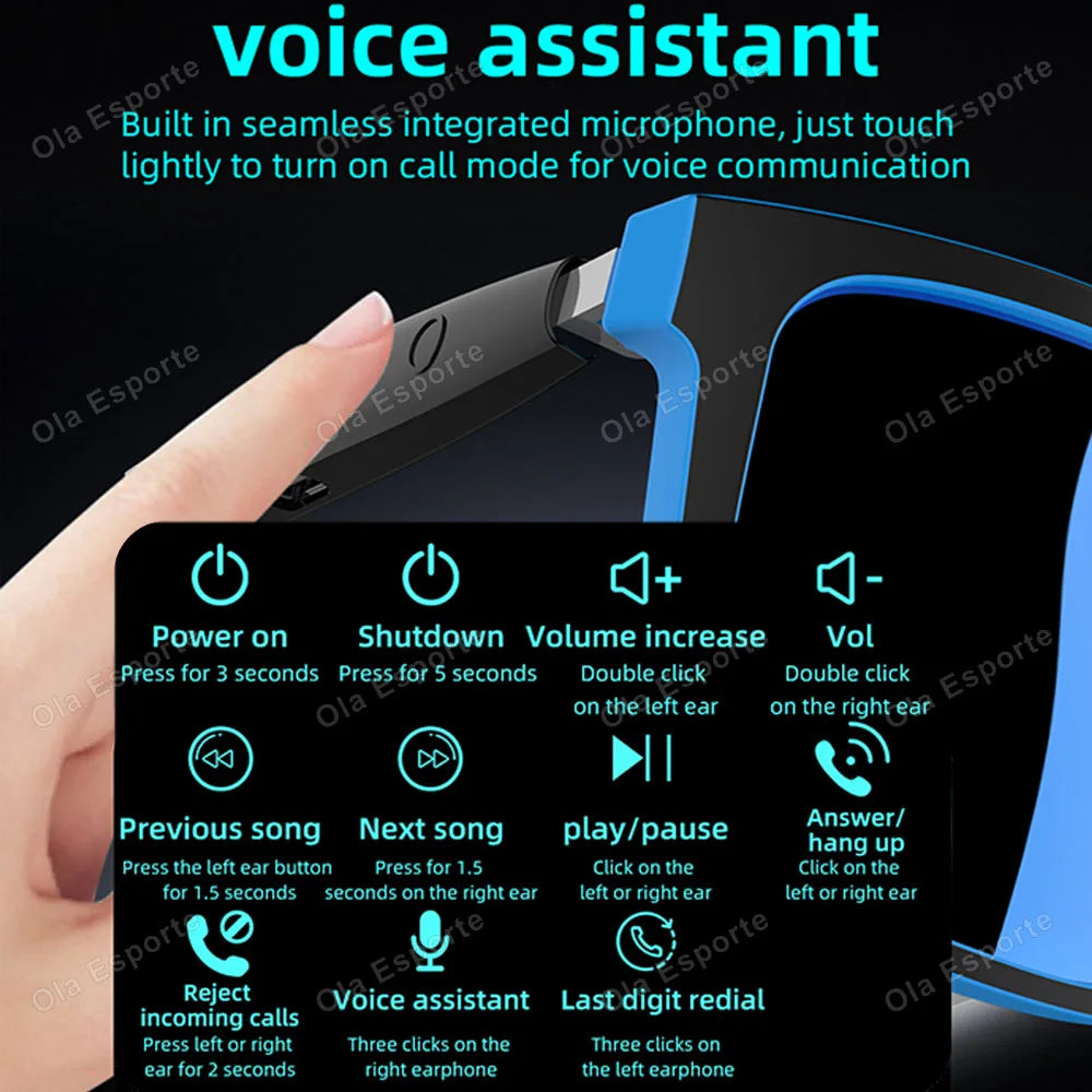 AI Smart Glasses Bluetooth 5.4 | Camera, Touch Control & Voice Assistant
