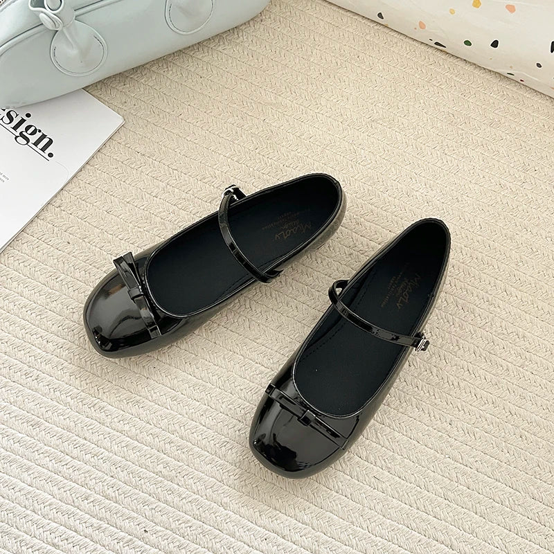 Women's Mary Jane Pumps – Butterfly-Knot Square Heel Dress Shoe