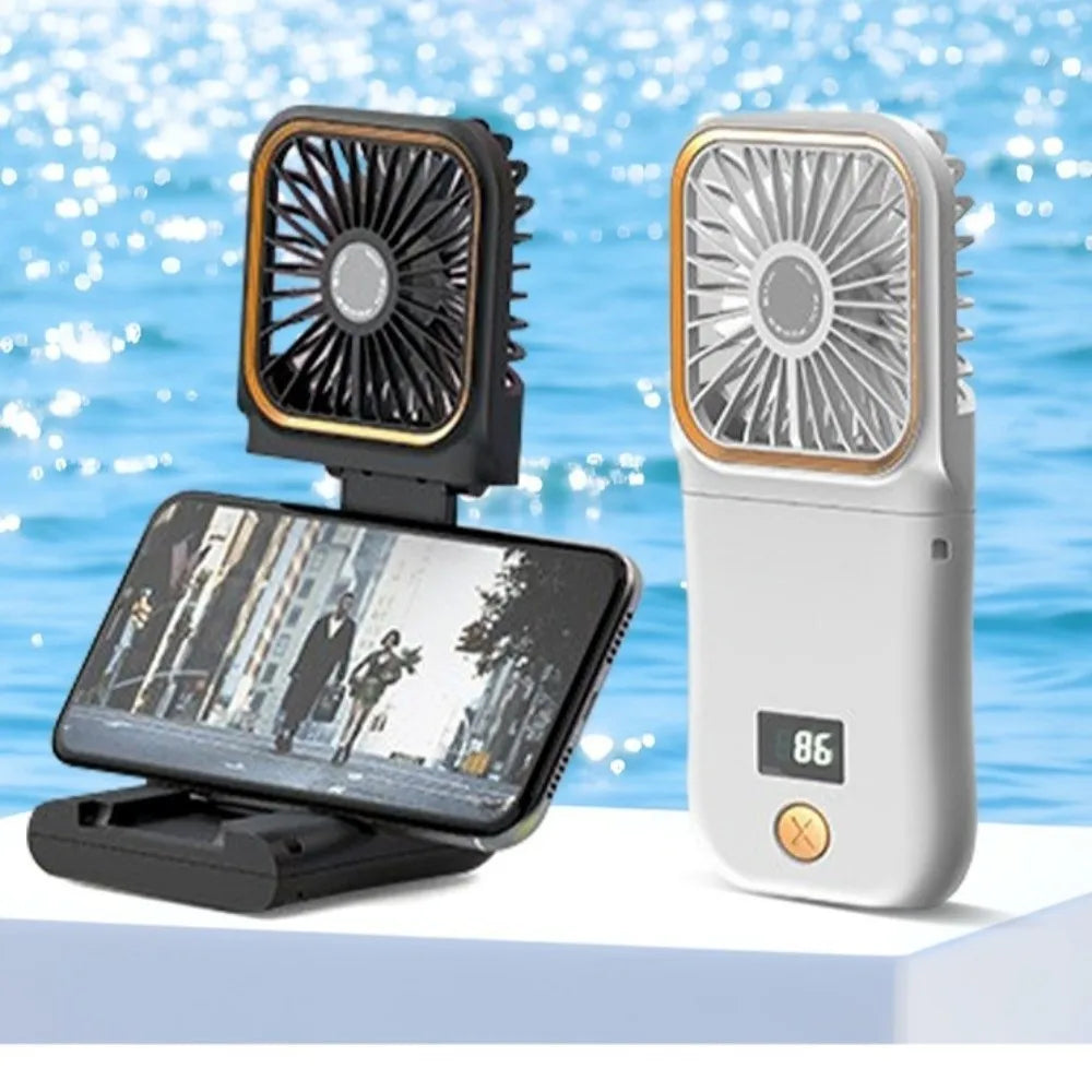 Mini Portable Handheld Neck Fan – 3-Speed USB Desktop Fan