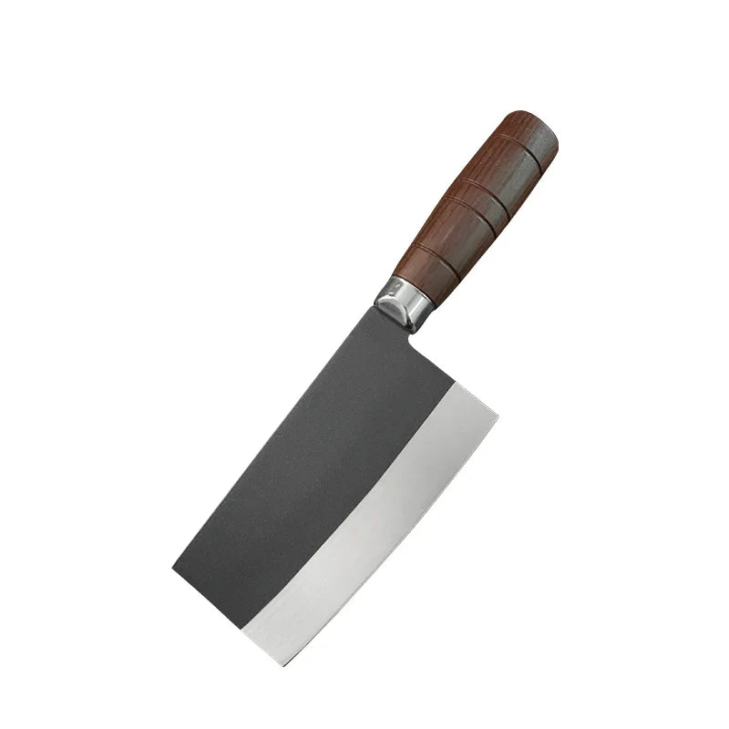Forged Stainless Steel Cleaver – Wood Handle Chef Knife