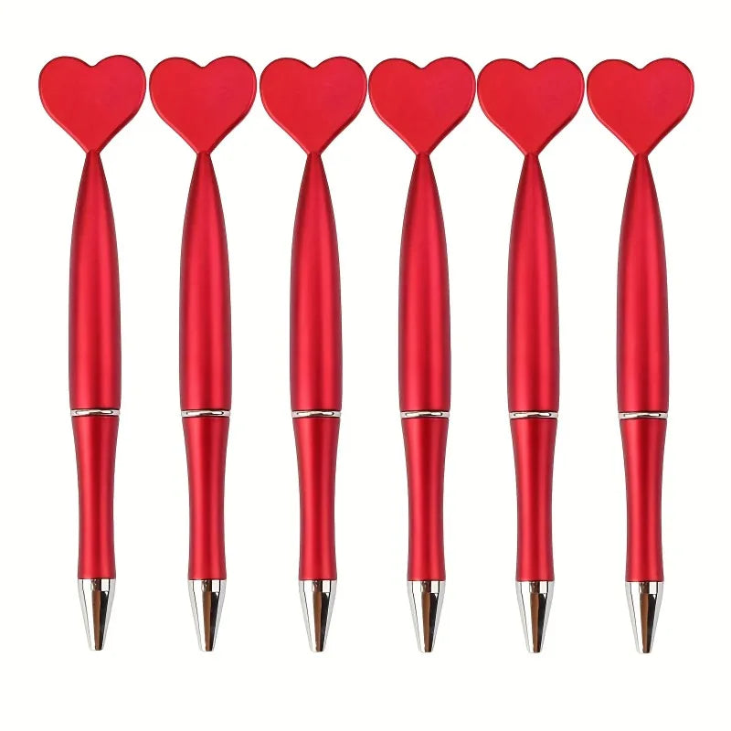 5-Pack Valentine's Day Heart Shape Pens | Black Ballpoint Ink