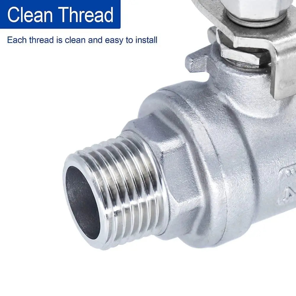 Pressure Resistant 304 Stainless Steel Ball Valve 1 2 Female X Male