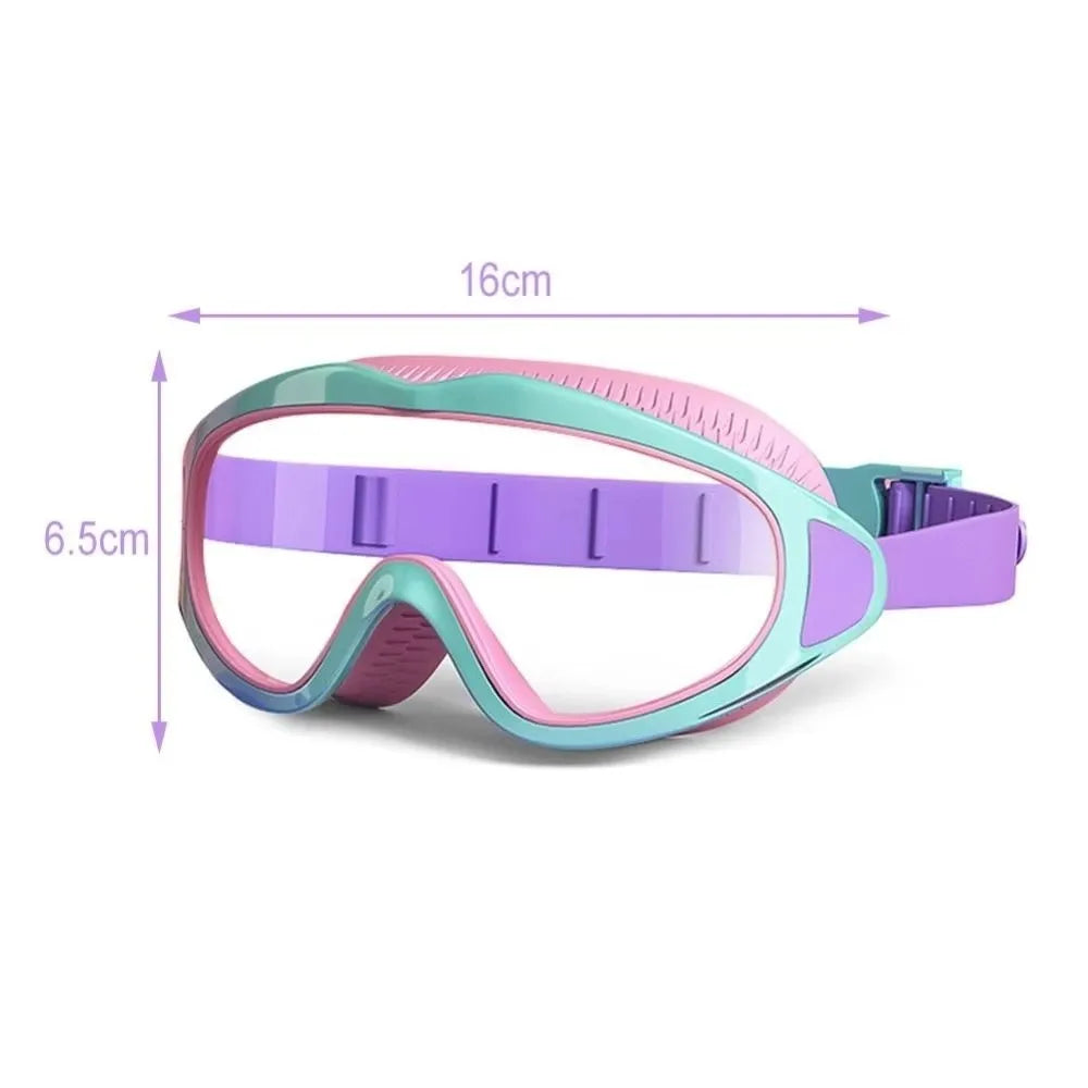 Anti-Fog Kids Swimming Goggles – UV Protection Large Frame