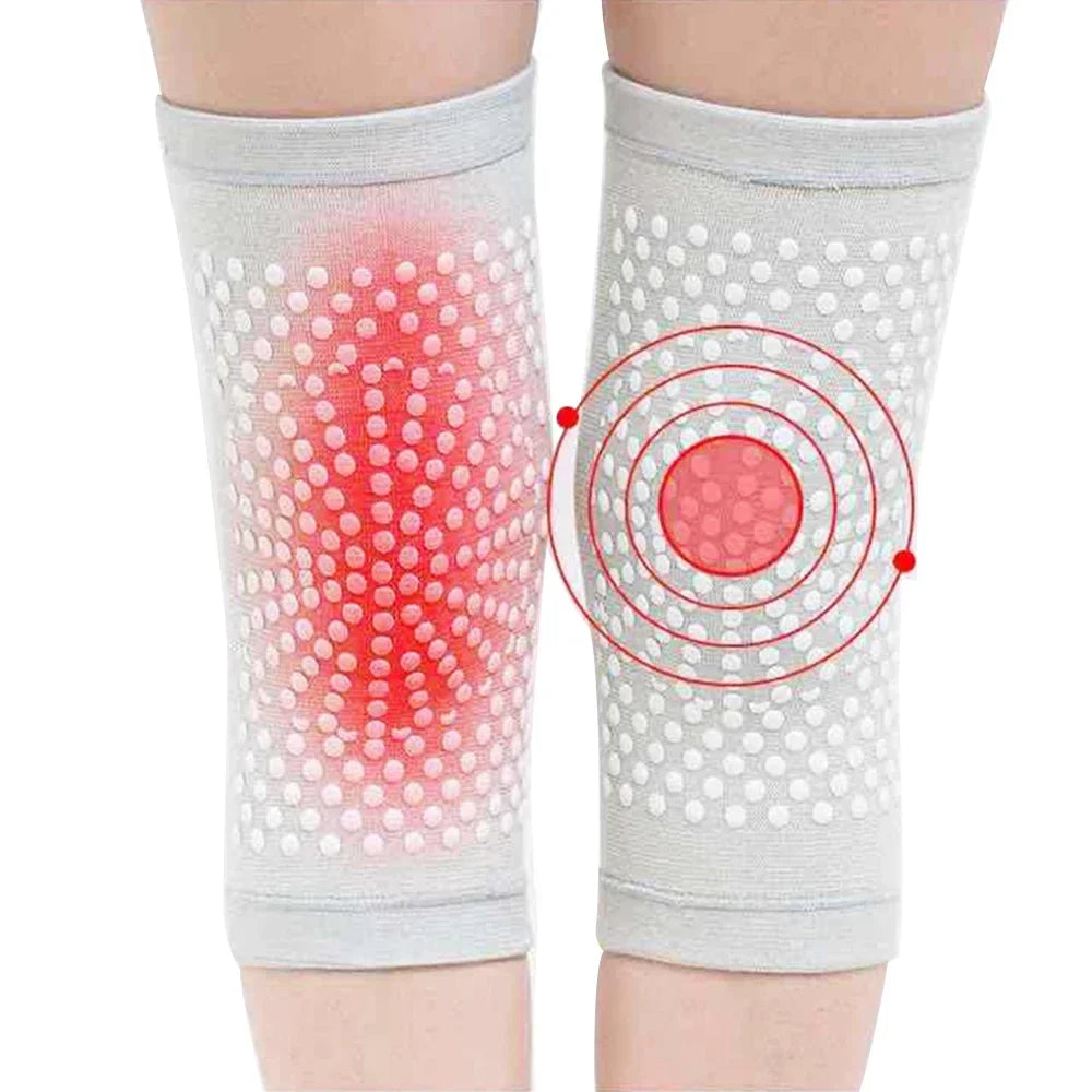 Self-Heating Tourmaline Knee Sleeves – Far Infrared Warmth 2 Pack