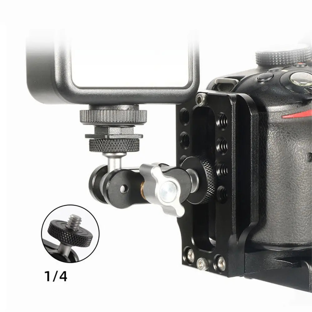 1/4" Aluminum Magic Arm Double Ball Head Camera Bracket