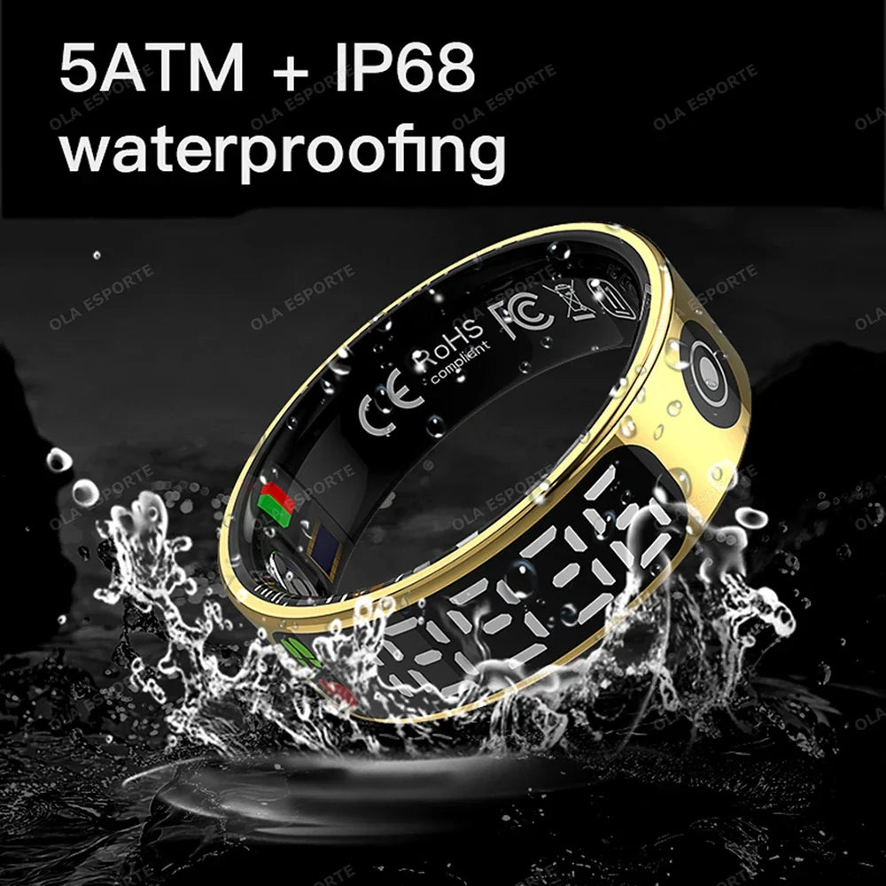 SR08 Smart Ring – Heart Rate, SpO2, Sleep & 5ATM Waterproof