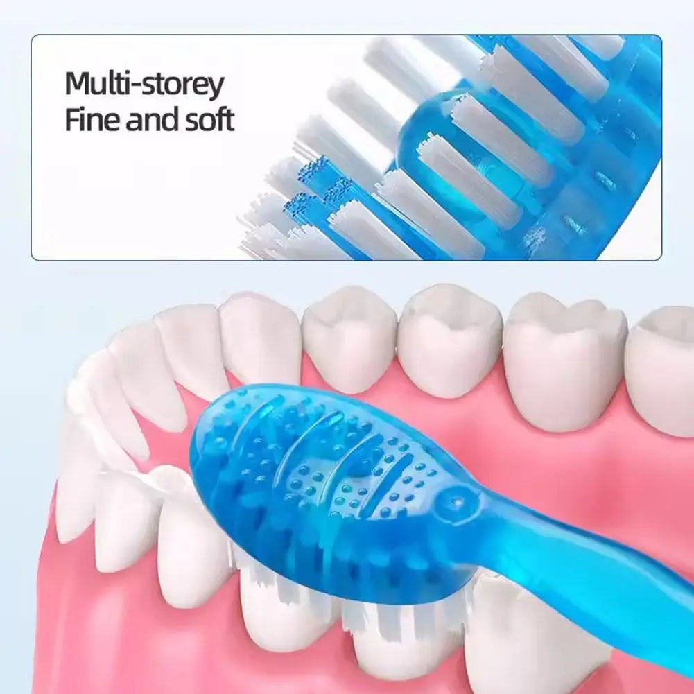 10-Pack Disposable Travel Toothbrush with Mint Toothpaste Capsule
