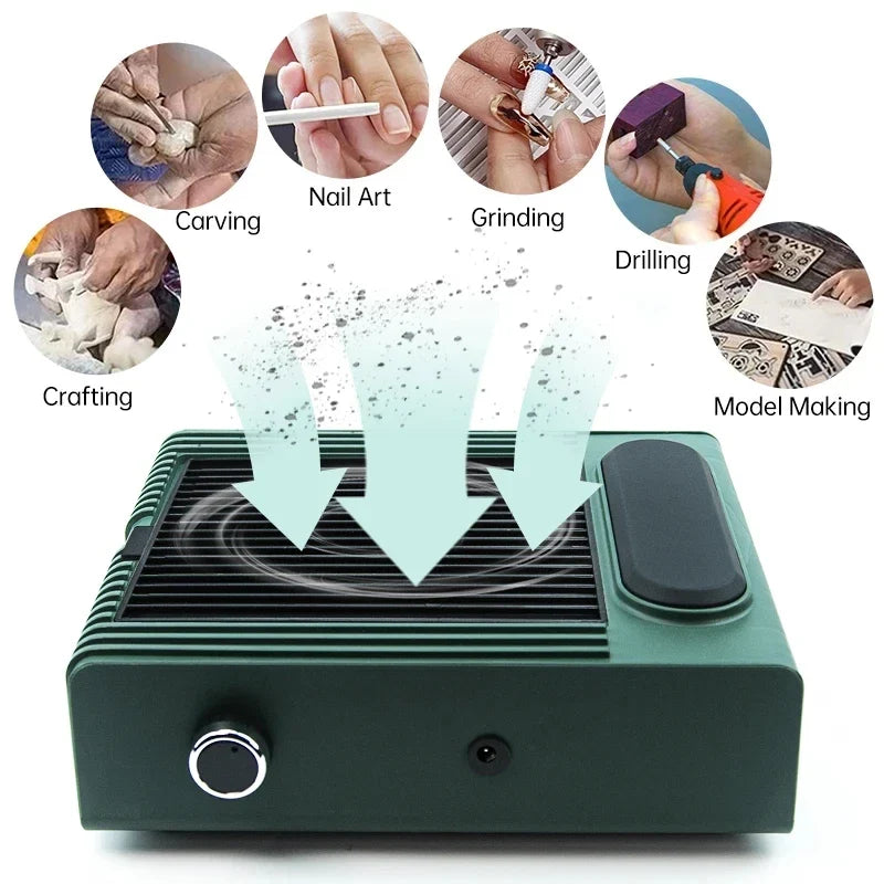 80W Powerful Nail Dust Collector Manicure Vacuum Cleaner Fitter Fan