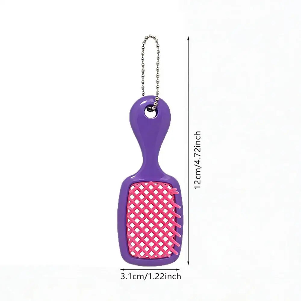 Mini Hairbrush Keychain – Compact Portable Travel Hair Brush