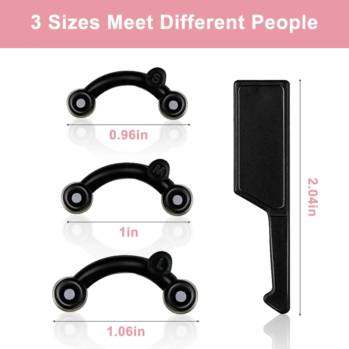 Nose Shaper Lifting Clips – 2 Sets, 3 Sizes | Silicone & Acrylic