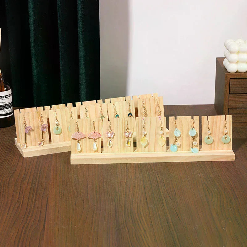 Wooden Earring Display Stand | Single, Double & Triple Row