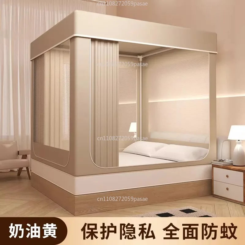 Pop-Up Canopy Bed Tent with Mosquito Net & Curtains for Crib