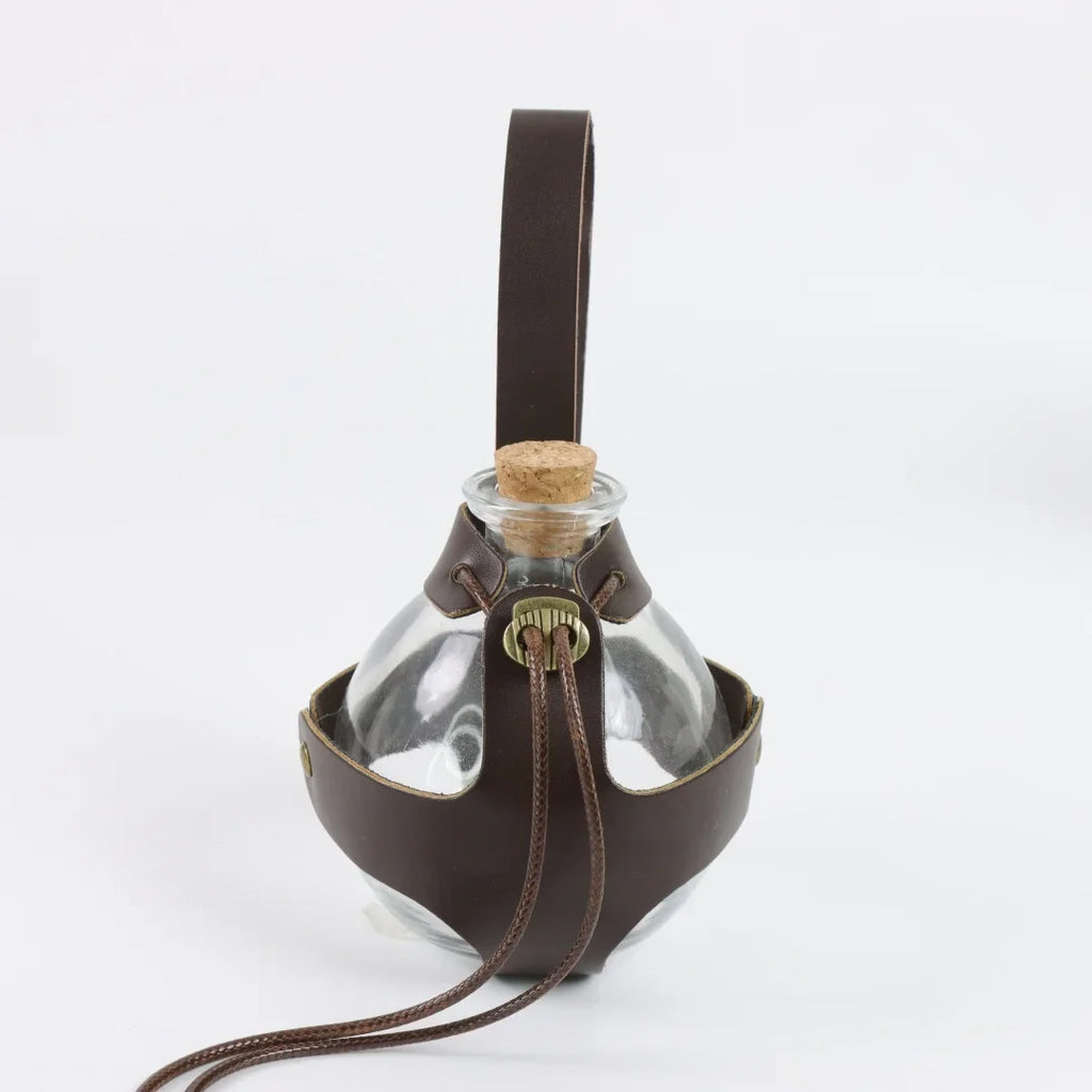UYEE Elf Leather Bottle Carrier Clip-on Waist Vial Pouch Medieval