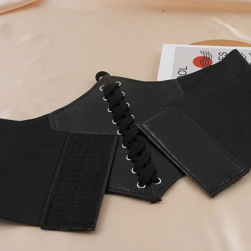 Fashion Slim Elastic Pu Waist Belt Women Vintage Elegant Simple