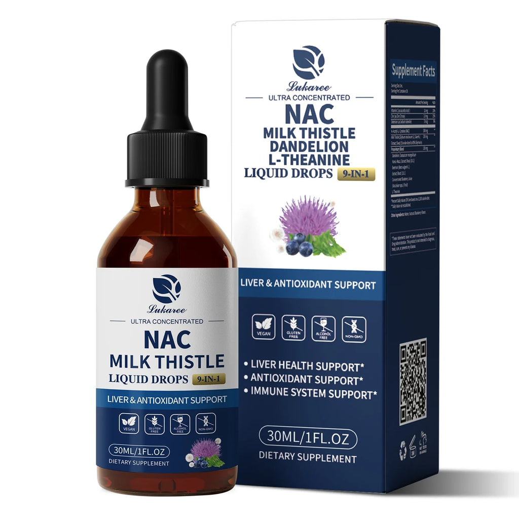 Liposomal NAC Supplement Drops 30ml – Milk Thistle, Liver & Lung Support
