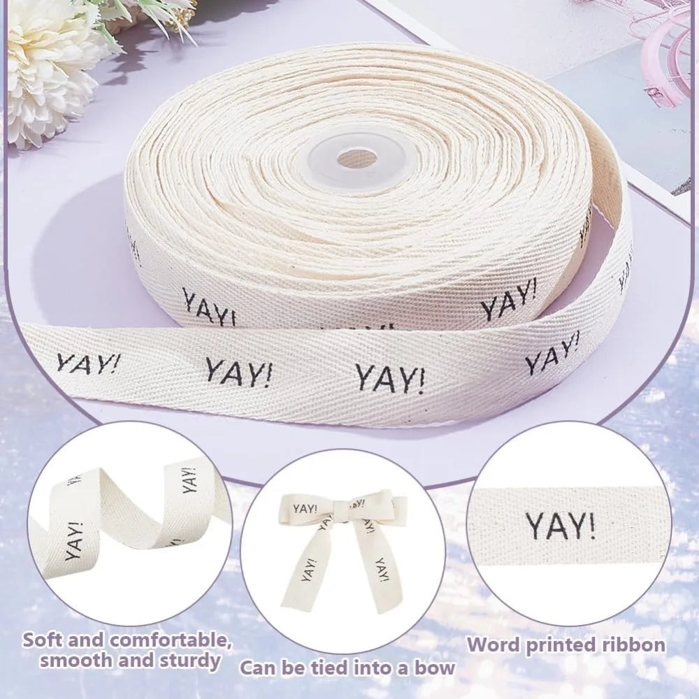 Bisque Polyester Ribbon 1 Inch Wide – 20m Roll for DIY Crafts