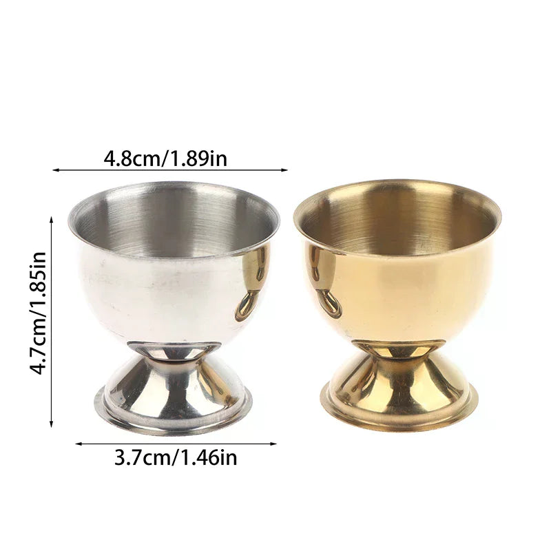 4-Piece Stainless Steel Egg Cups Set – Boiled Egg Stand Holder