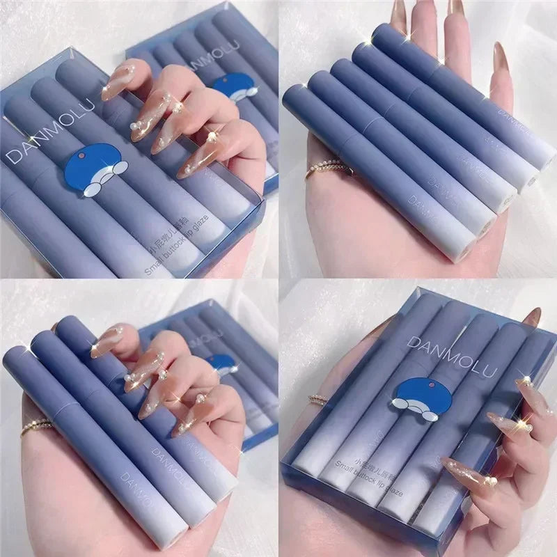 5-Color Matte Lipstick Set – Waterproof Long Lasting Lip Glaze