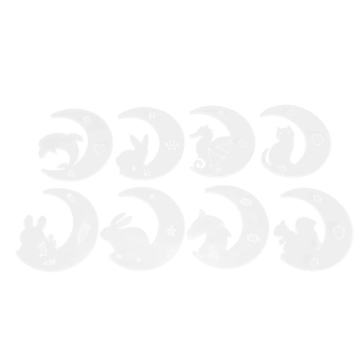 Crescents Moon Mold Silicone Resin Starter DIY Crystal Glue Ornaments