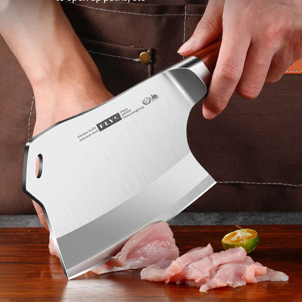 PLYS Heavy-Duty Bone Chopper Knife – Stainless Steel Butcher Axe
