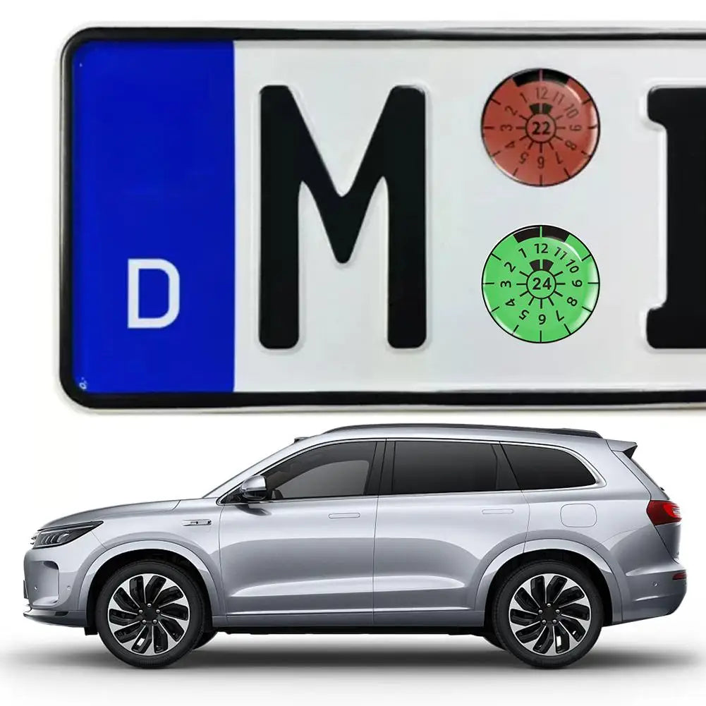 3D Gel Dome Car Stickers – Waterproof PVC License Plate Decals