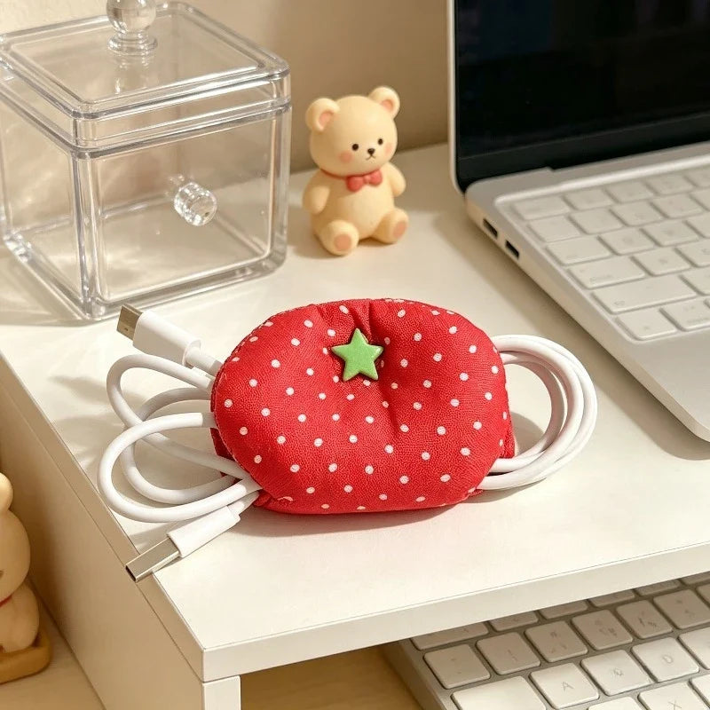 Harajuku Korean Earphone Decoration Accessories Handmade Fabric Cute
