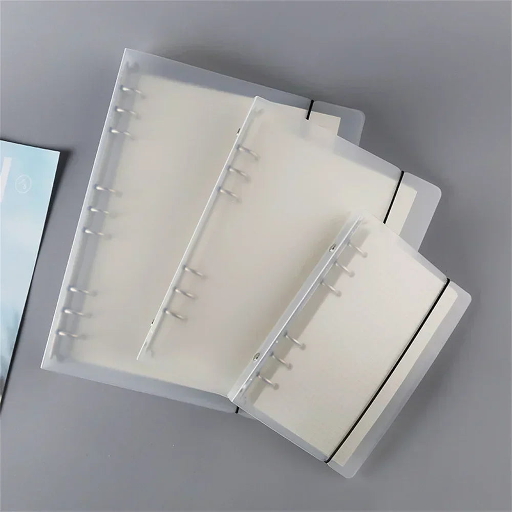 A5 6 7 Transparent Loose Leaf Binder Notebook Cover Zipper Bag Note