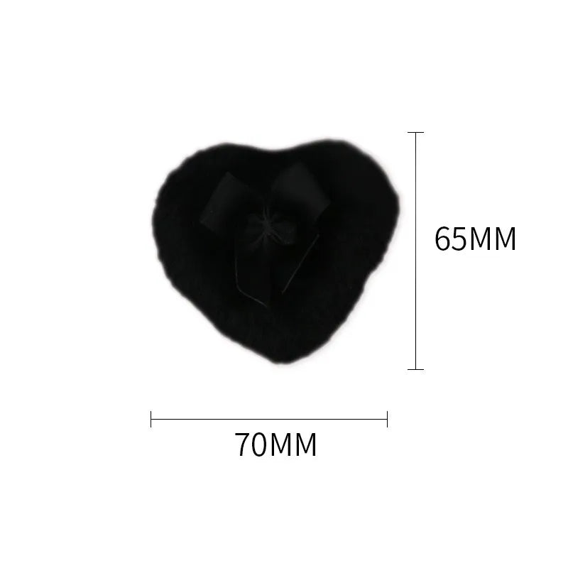 Heart Shape Plush Powder Puff – Soft Face & Body Applicator