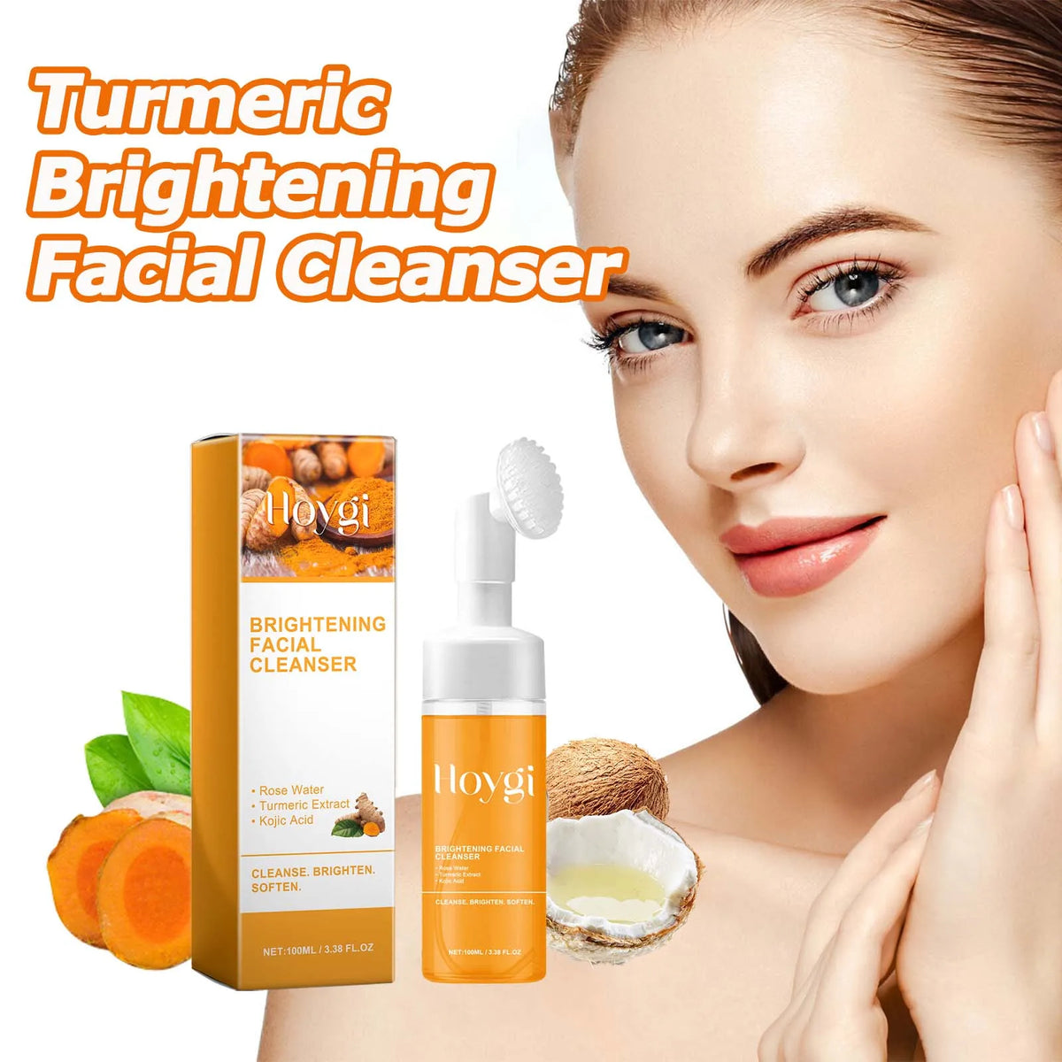 Turmeric & Kojic Acid Foaming Cleanser – Acne & Brightening