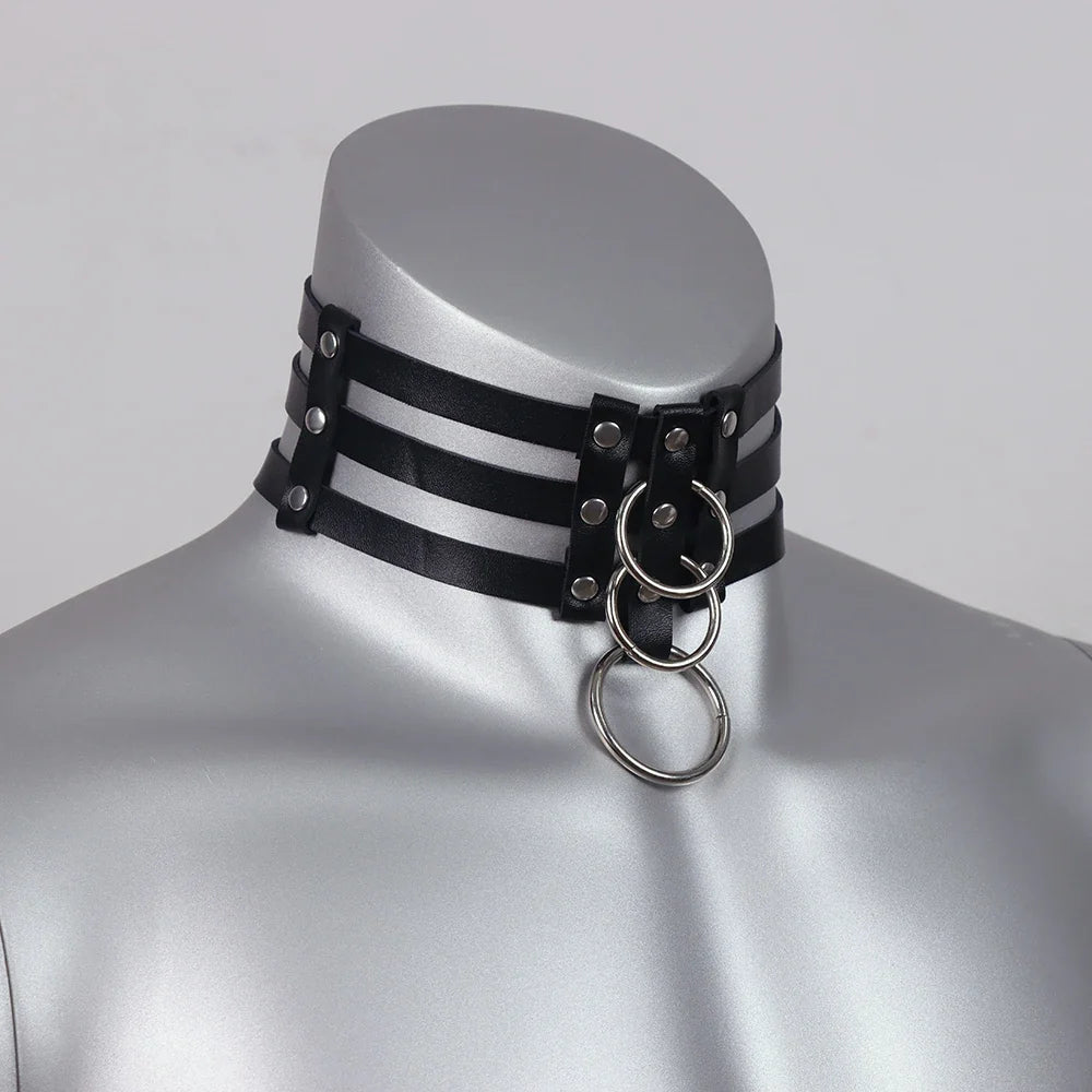 PU Leather Men Harness Handcuffs Gay Fetish Clubwear Costume Erotic