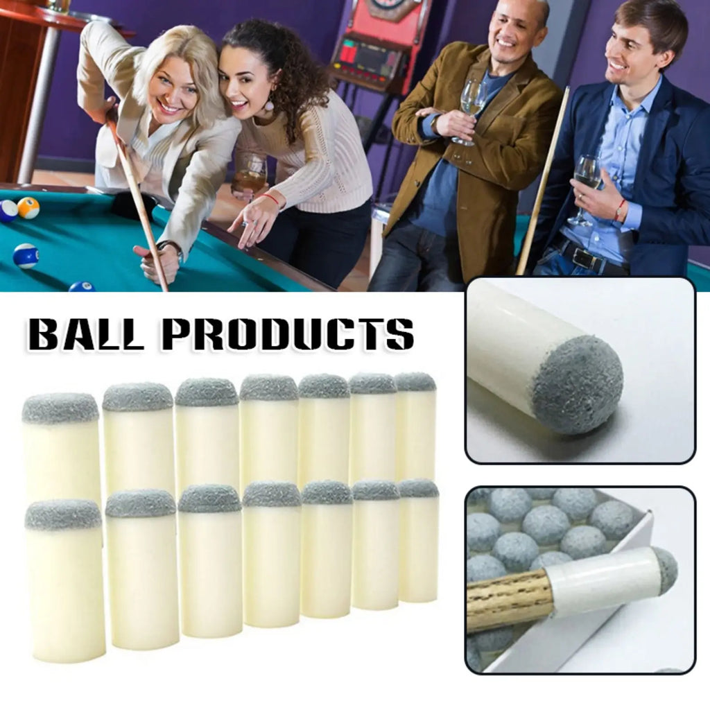 20-Pack Pool Cue Tip Covers | Cowhide Billiard Cue Protectors