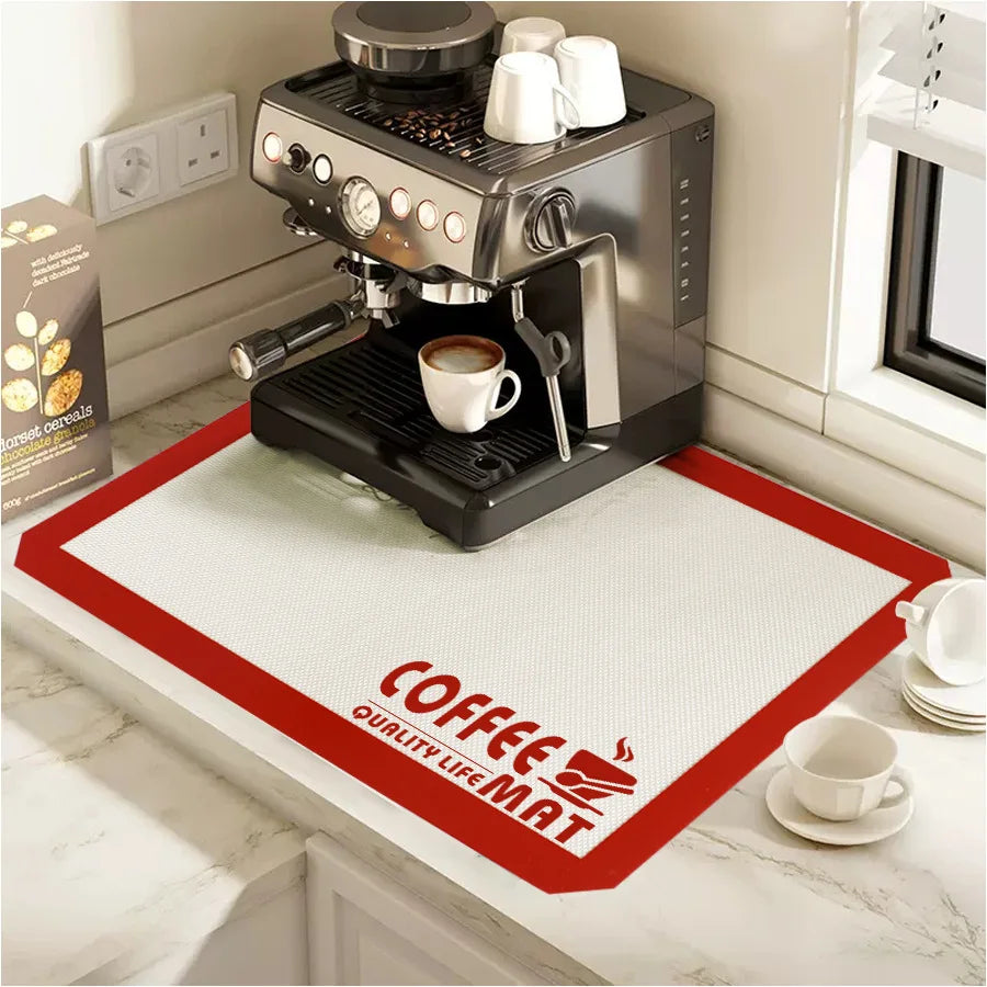 Silicone Coffee Mat – Bar Mat for Countertops & Coffee Makers