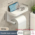No-Drill Wall-Mounted Toilet Paper Holder | Bathroom Organizer