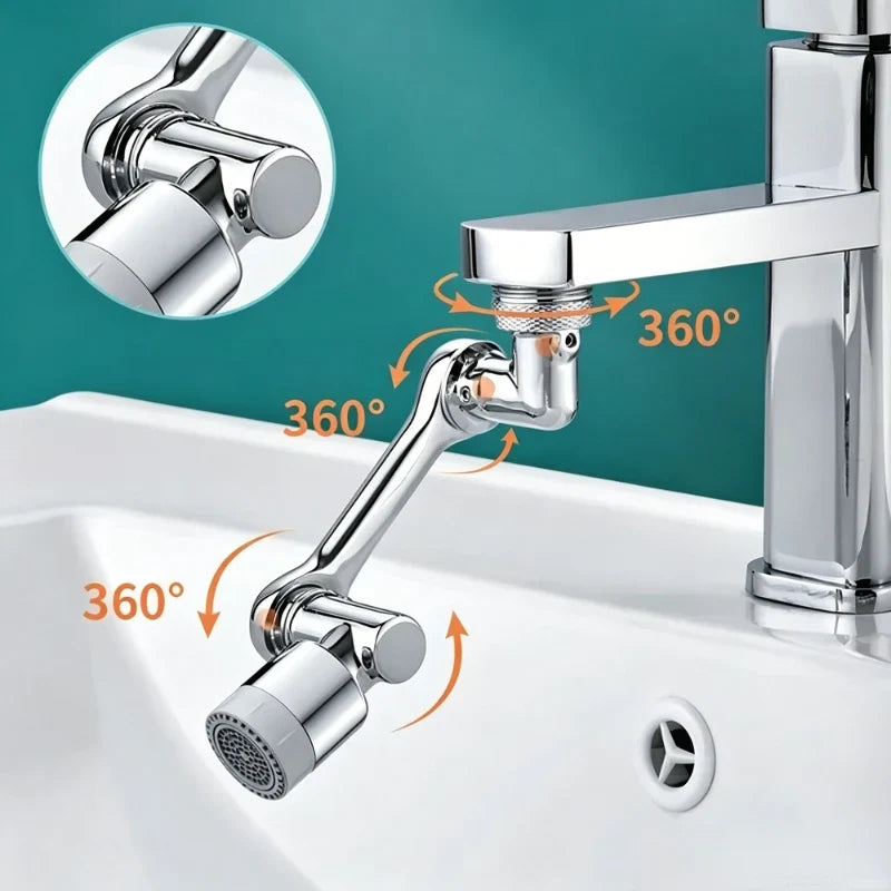 Swivel Robotic Arm Faucet Aerator Extender – Kitchen & Bathroom