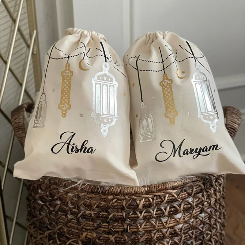 Personalised Ramadan Eid Mubarak Gift Sack | Lantern Décor Bag