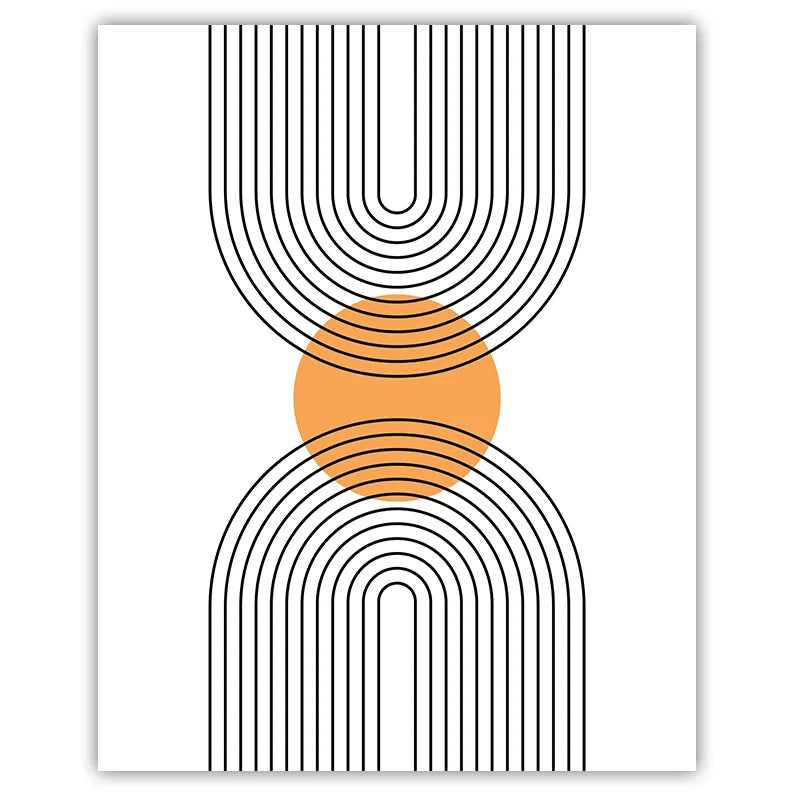 Abstract Woman Geometric Line Art Canvas Print | Modern Wall Decor