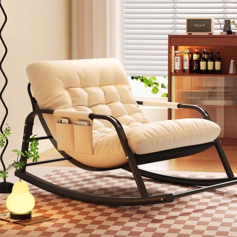 Oversized Double Rocking Chair – Sit & Recline Metal Frame