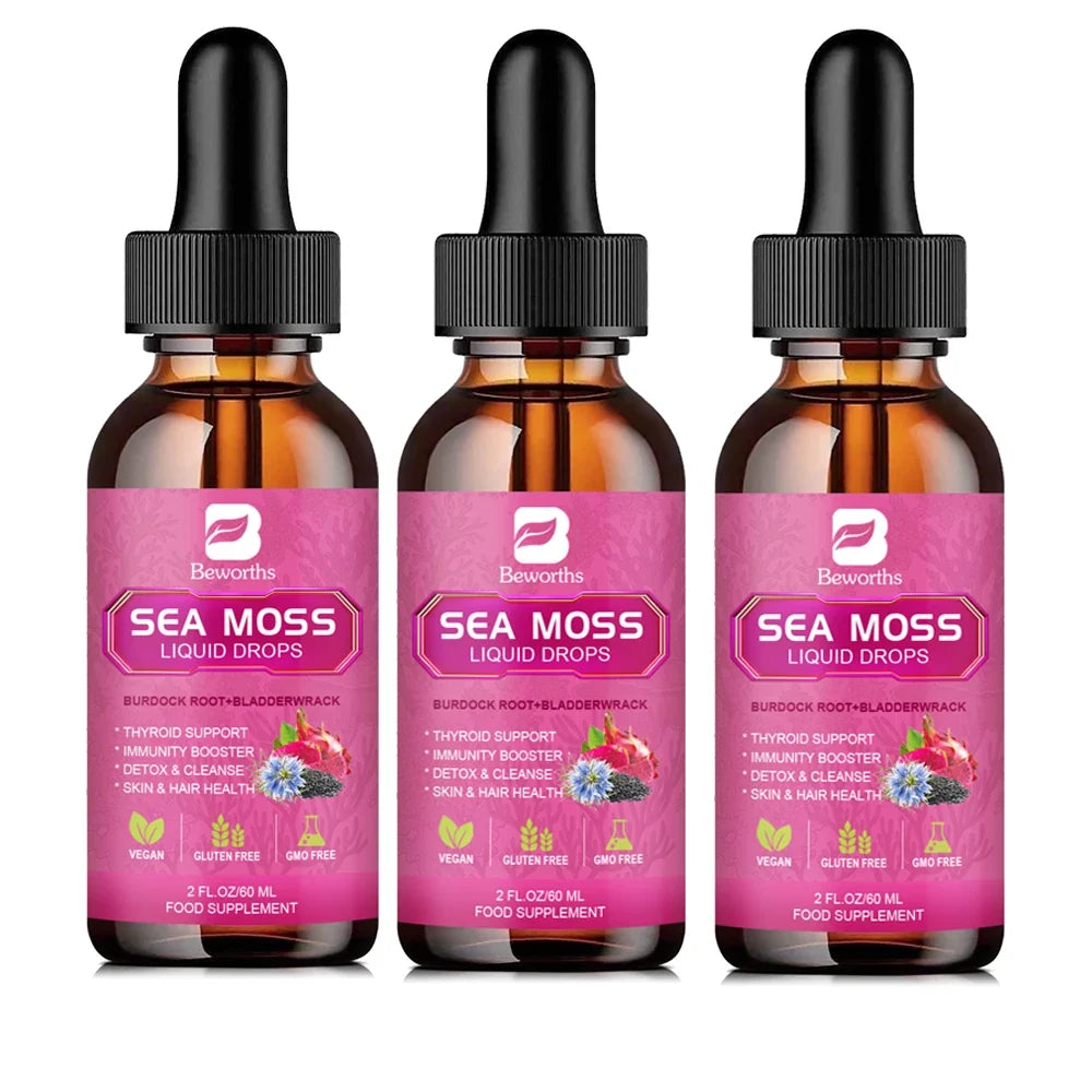 BEWORTHS Sea Moss Drops 3000mg – Immune, Hair & Gut Health