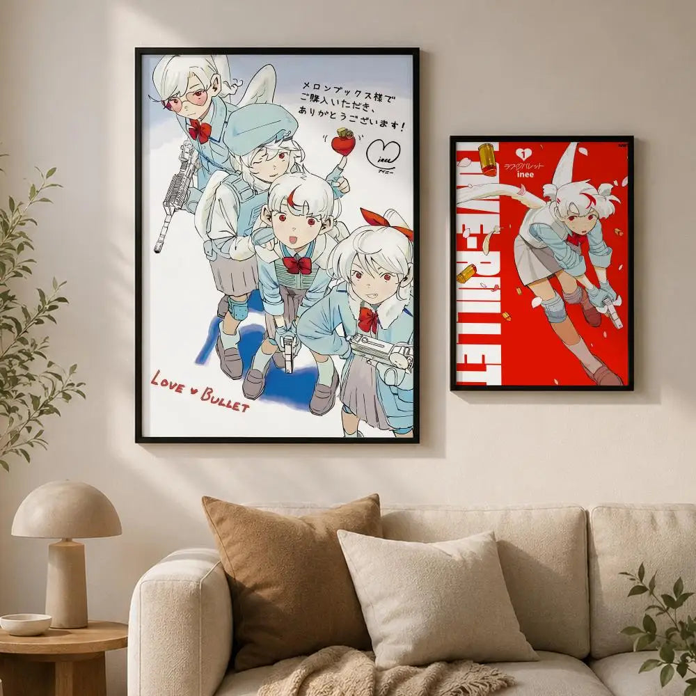 Anime L-Love Bullet Waterproof PVC Wall Poster – Peel & Stick HD