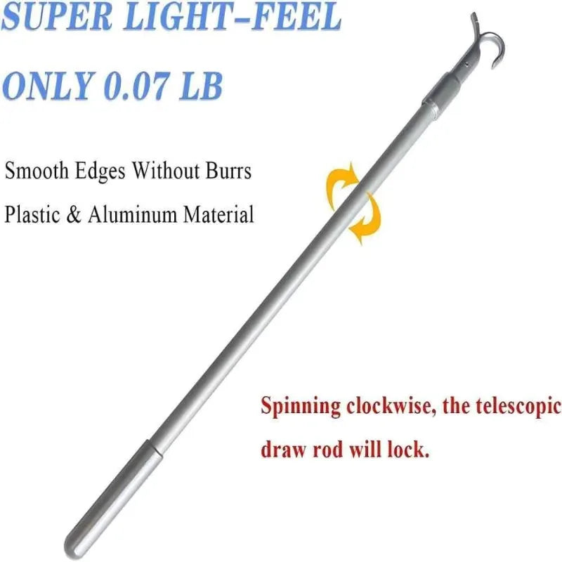 Telescopic Curtain Pull Rod 30–60cm | Aluminum Window Opener Pole