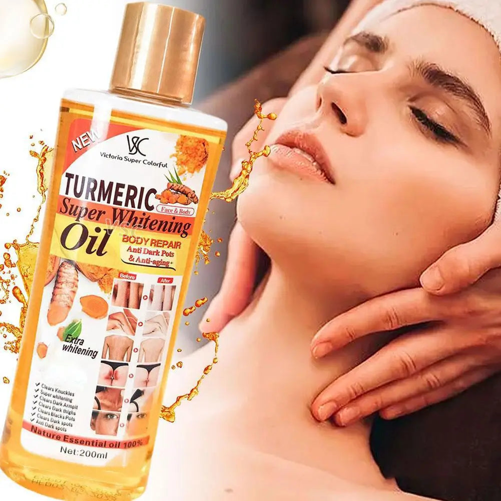 Turmeric Whitening Body Oil 200ml – Dark Spots & Anti-Aging