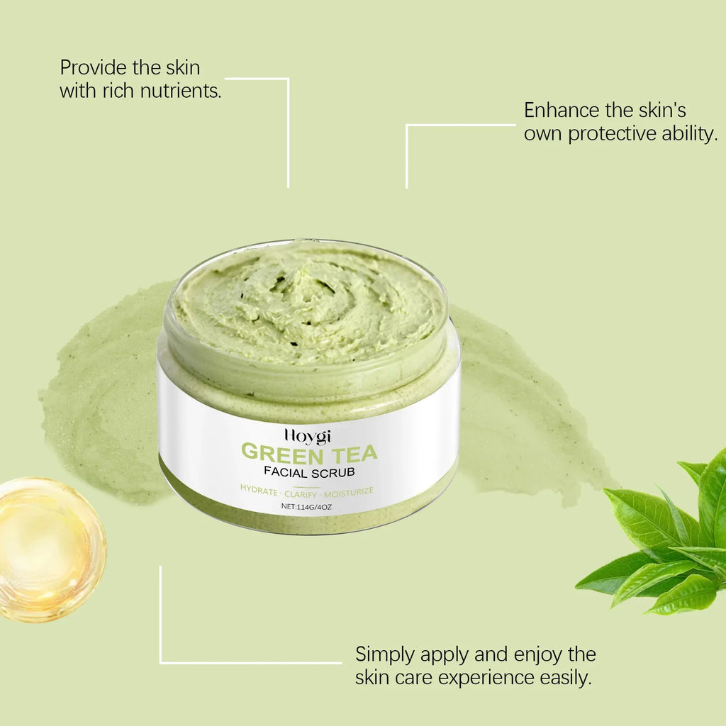 Hoygi Green Tea Facial Scrub – Pore Cleansing & Hydrating