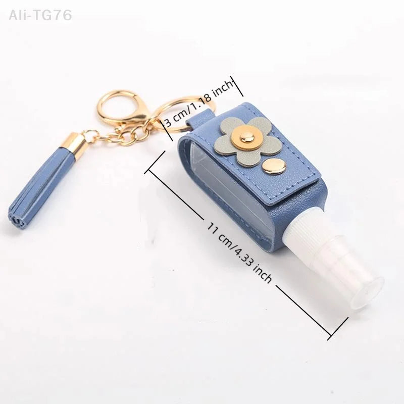 30ml Refillable Spray Bottle Keychain | Faux Leather & Tassel