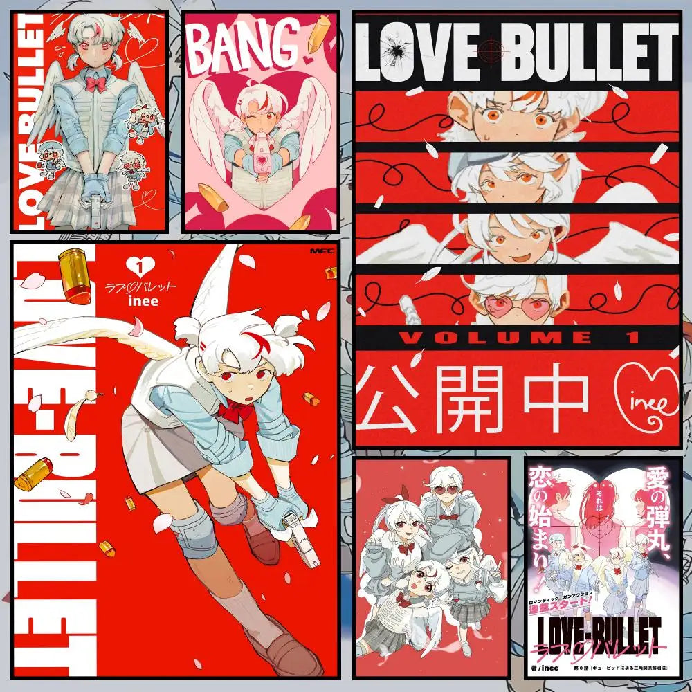 Anime L-Love Bullet Waterproof PVC Wall Poster – Peel & Stick HD