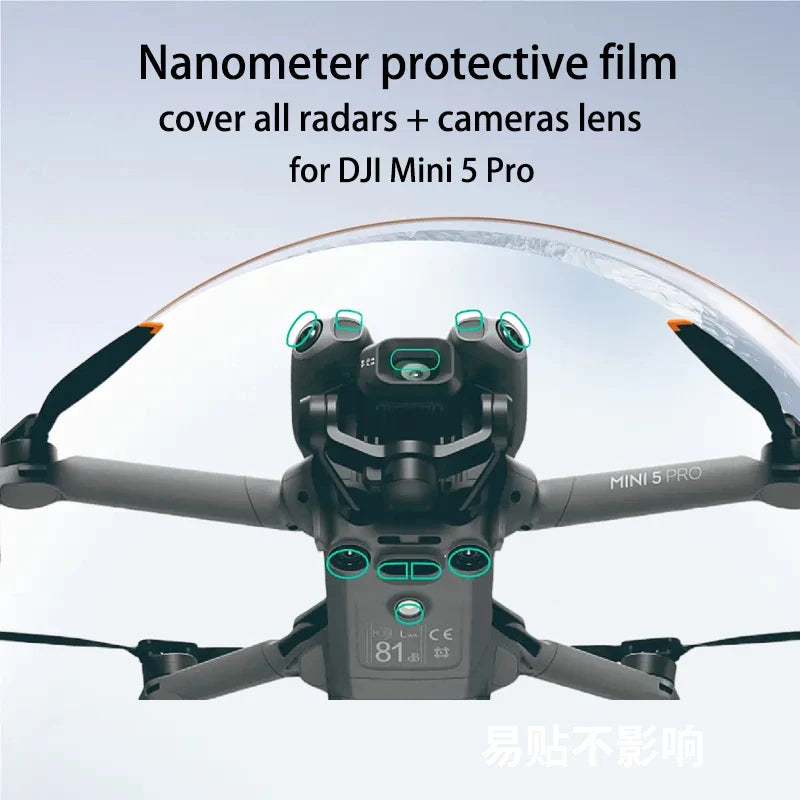 DJI Mini 5 Pro HD Lens & Sensor Protective Film + Hot Air Blower