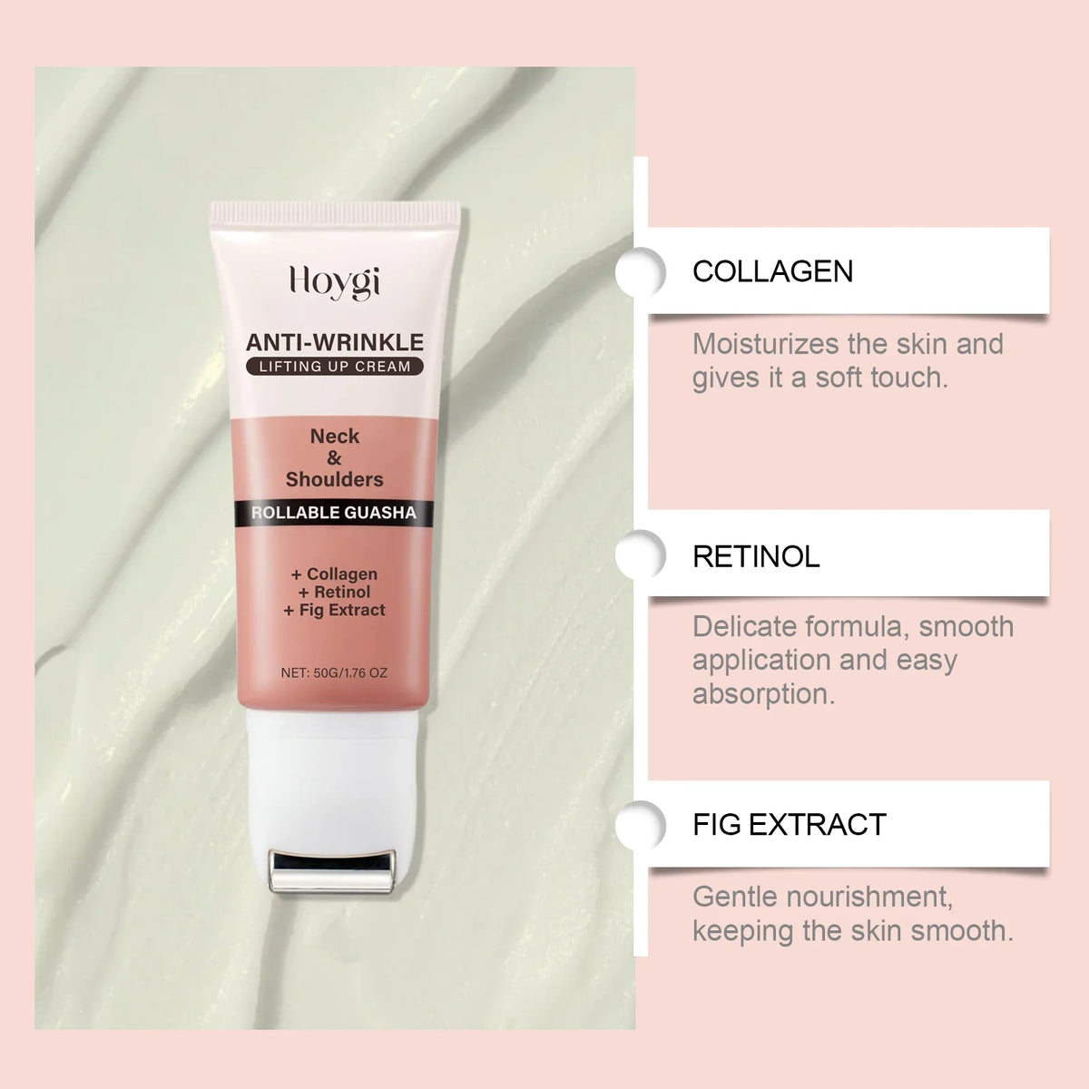 Hoygi Retinol Neck Cream – Firming, Anti-Wrinkle & Lifting 50g