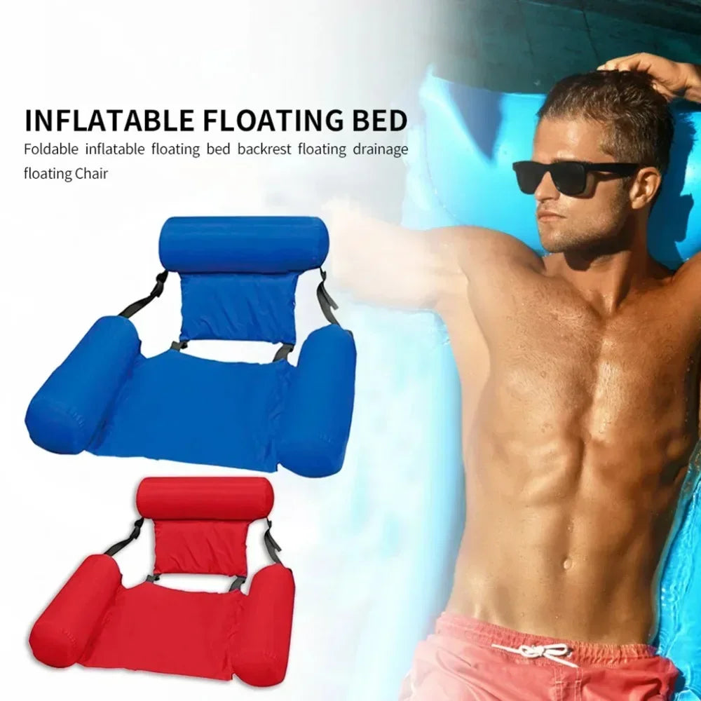 Inflatable Water Hammock Pool Float Lounger for Adults