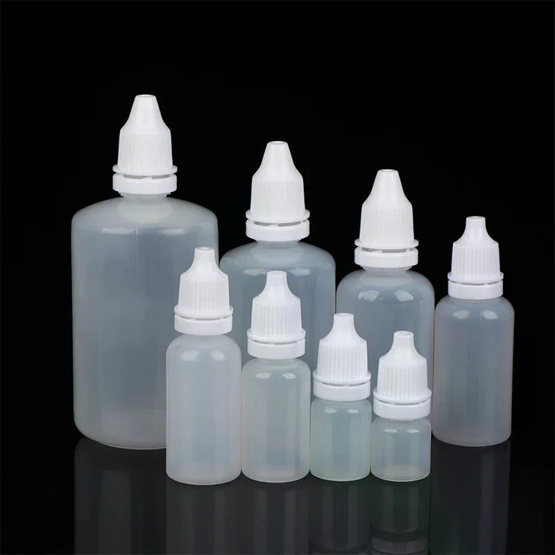 5-Pack Squeezable Dropper Bottles | Refillable Plastic 3–100ml